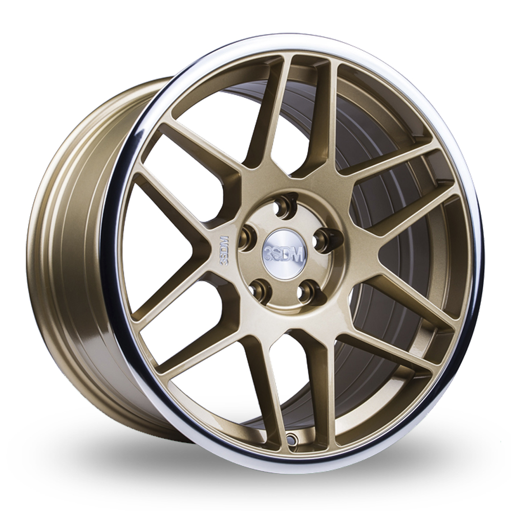 3SDM 0.09-SF Gold Mirror Lip Alloy Wheels