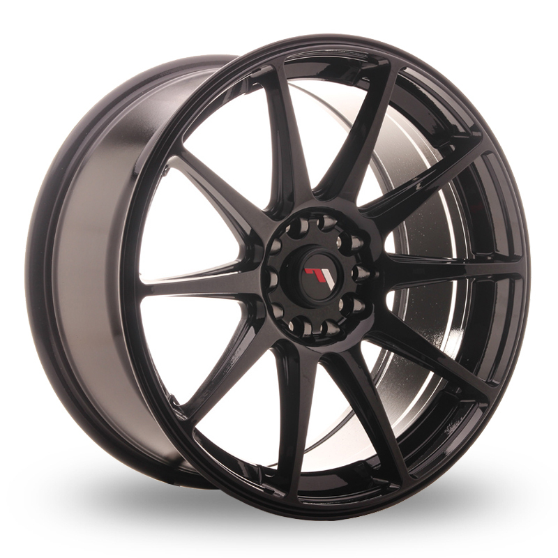 Japan Racing JR11 (9.5x18) (Custom Fitment) Gloss Black Alloy Wheels