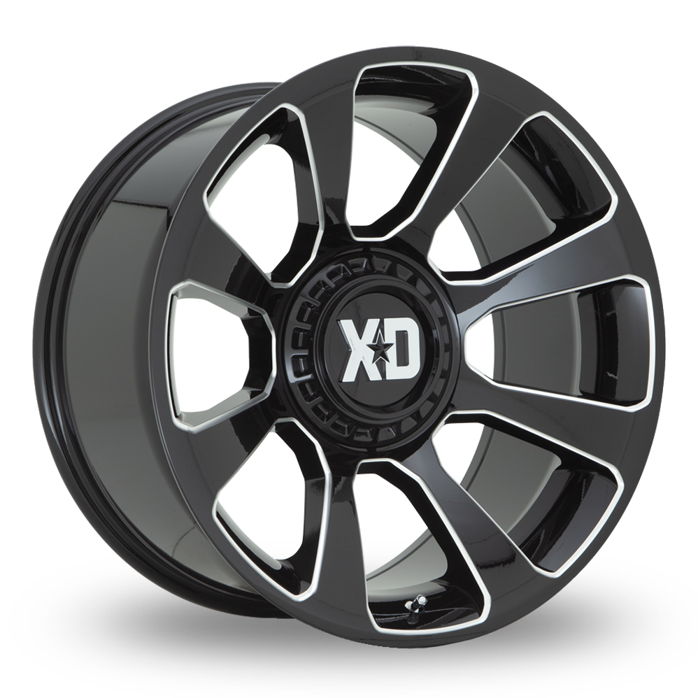XD XD854 Reactor (USA Warehouse) Gloss Black Milled Alloy Wheels