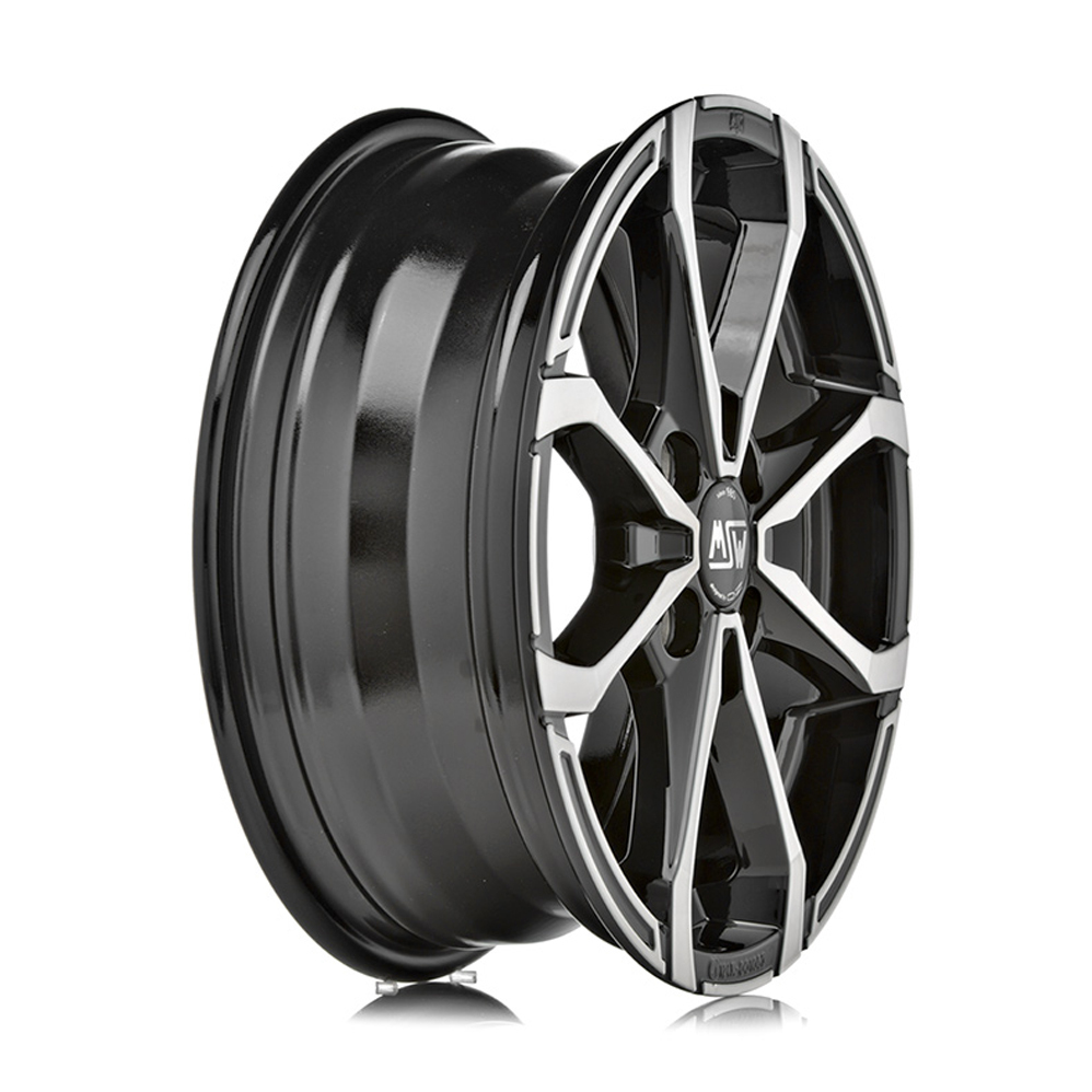 16" MSW (by OZ) X4 Gloss Black Polished Alloy Wheels
