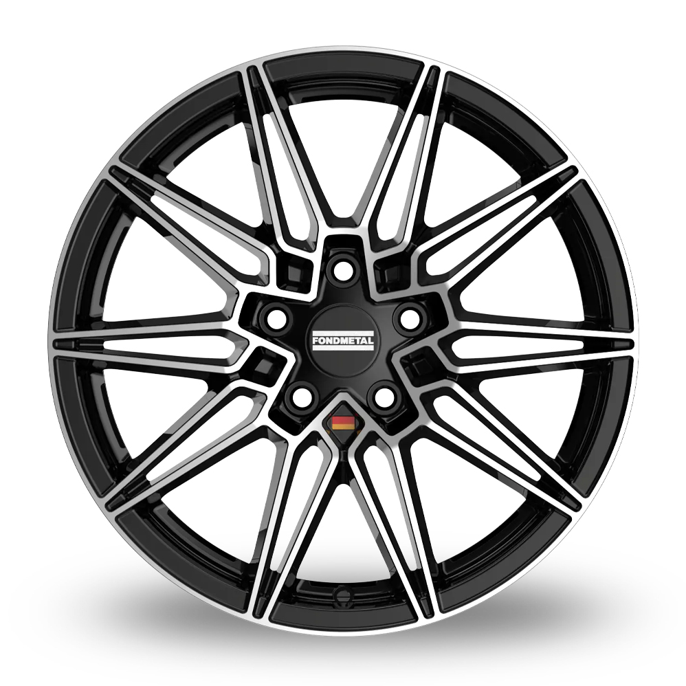 18" Fondmetal Thoe Gloss Black Machined Alloy Wheels