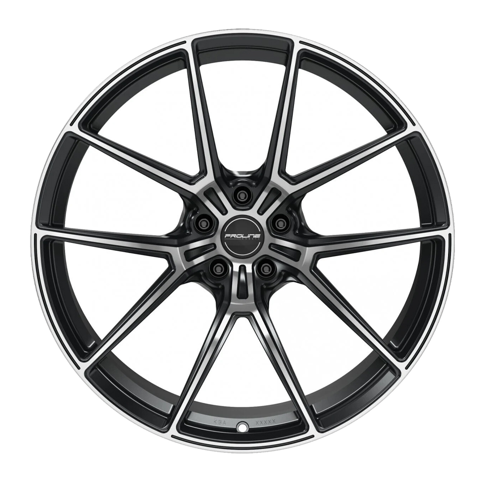 21" Proline PFR Forged Black Polished Alloy Wheels