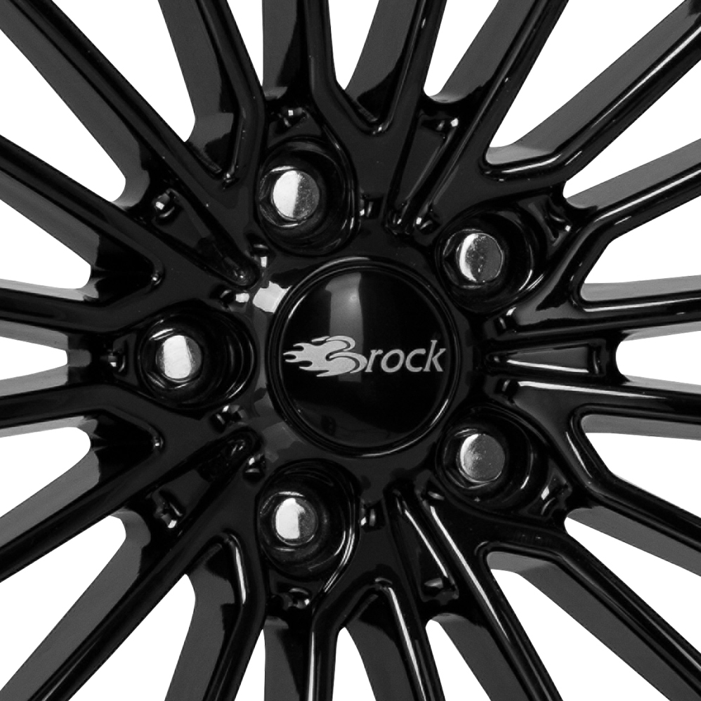 17" Brock B24 Gloss Black Alloy Wheels