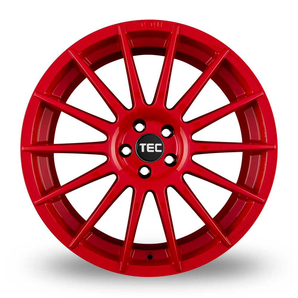 17" TEC Speedwheels AS2 Red Alloy Wheels