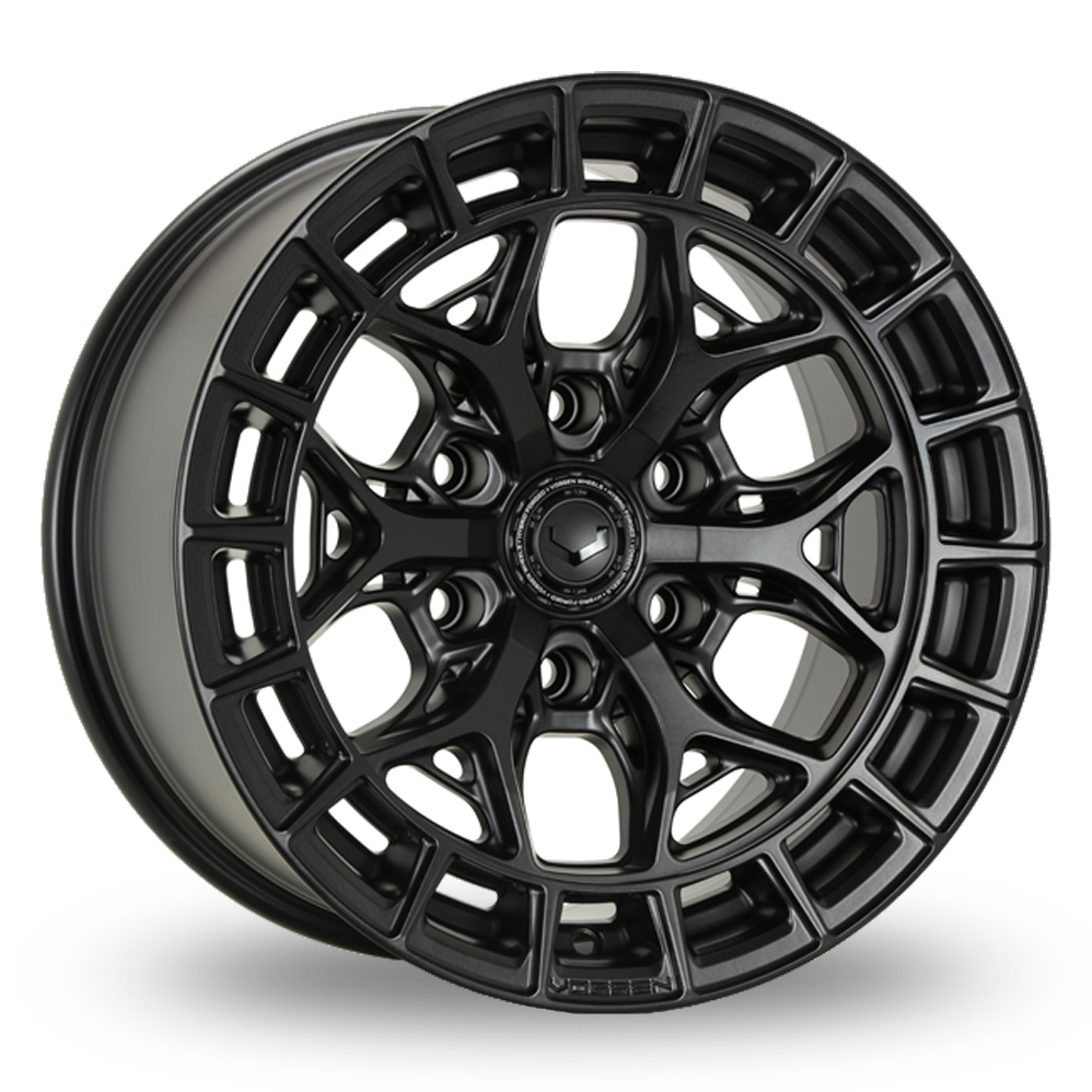 Vossen HFX-1 (8.5x17) (Mid Concave) Satin Black Alloy Wheels