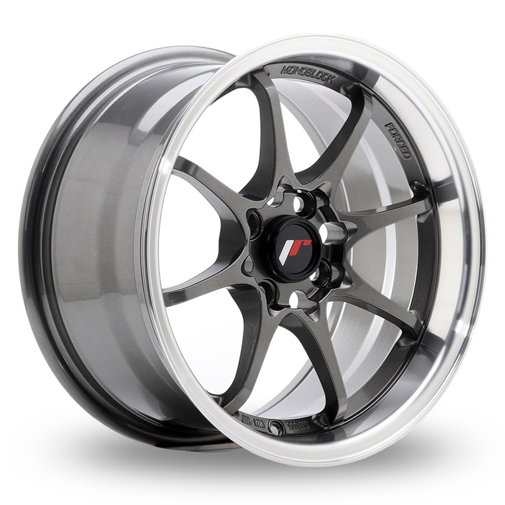 Japan Racing JR5 (8x15) Gunmetal Machined Lip Alloy Wheels