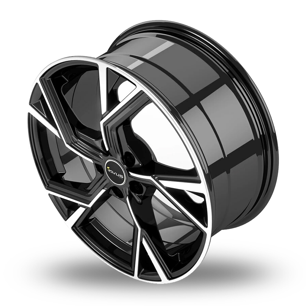 19" Avus Racing AF20 Black Polished Alloy Wheels