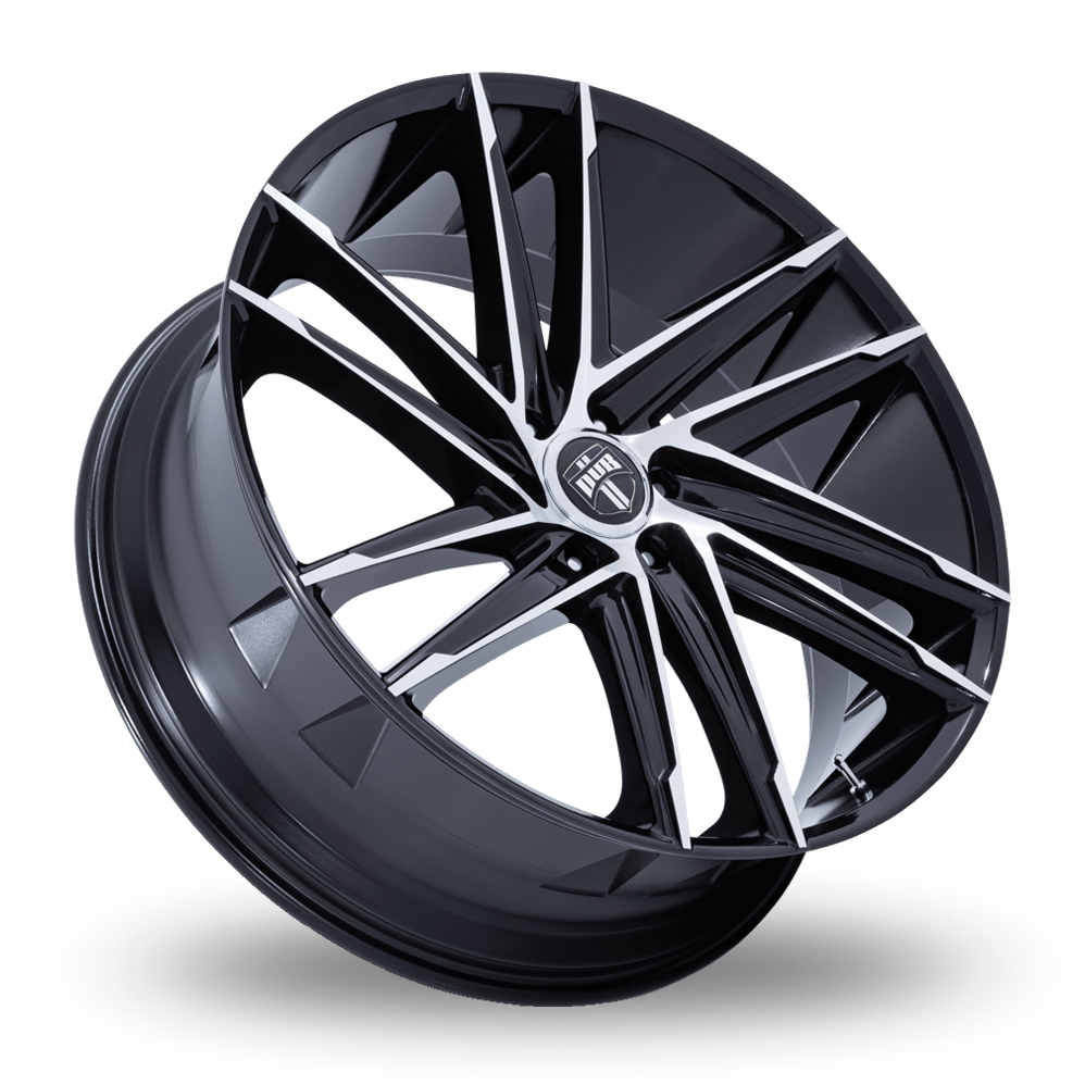 24" DUB DC275 Blaze Gloss Black With Machined Face Alloy Wheels