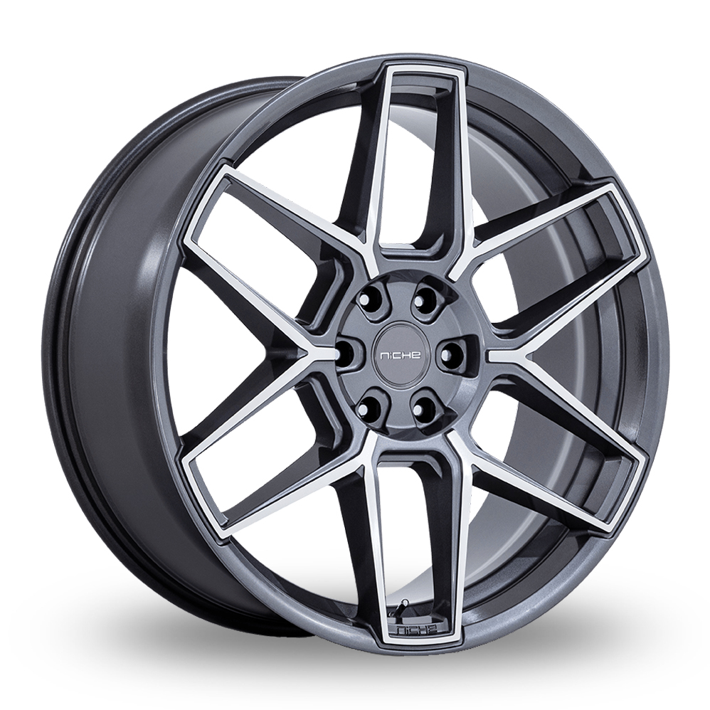 Niche NC281 Rise (USA Warehouse) Anthracite With Machined Face Alloy Wheels