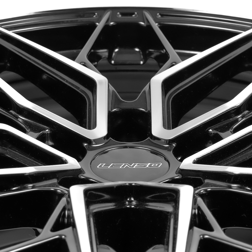18" Lenso Ventus Gloss Black Polished Alloy Wheels