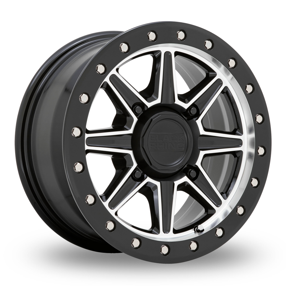 Black Rhino Webb UTV (USA Warehouse) Gloss Black With Machined Face Alloy Wheels