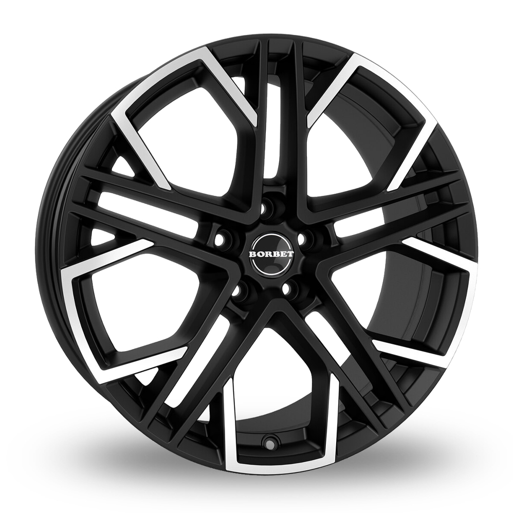 Borbet XV Matt Black Polished Alloy Wheels