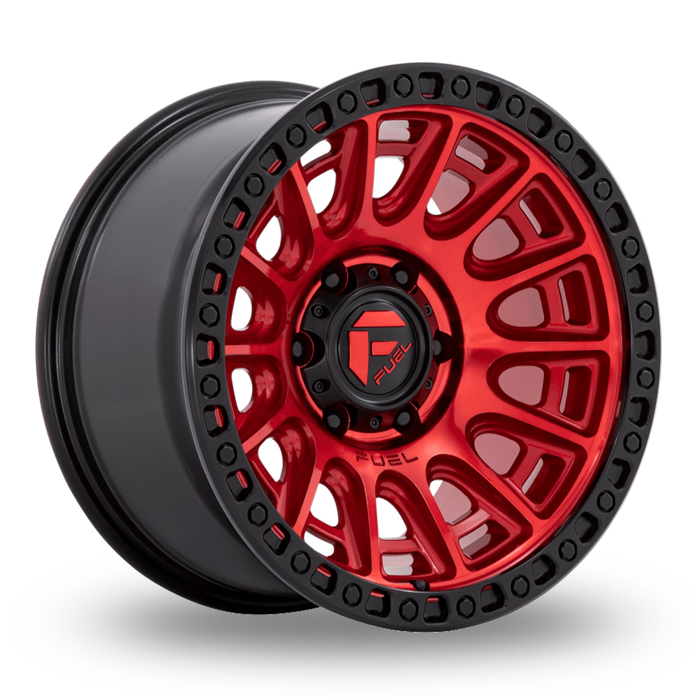 Fuel Off-Road D834 Cycle (USA Warehouse) Candy Red With Black Ring Alloy Wheels