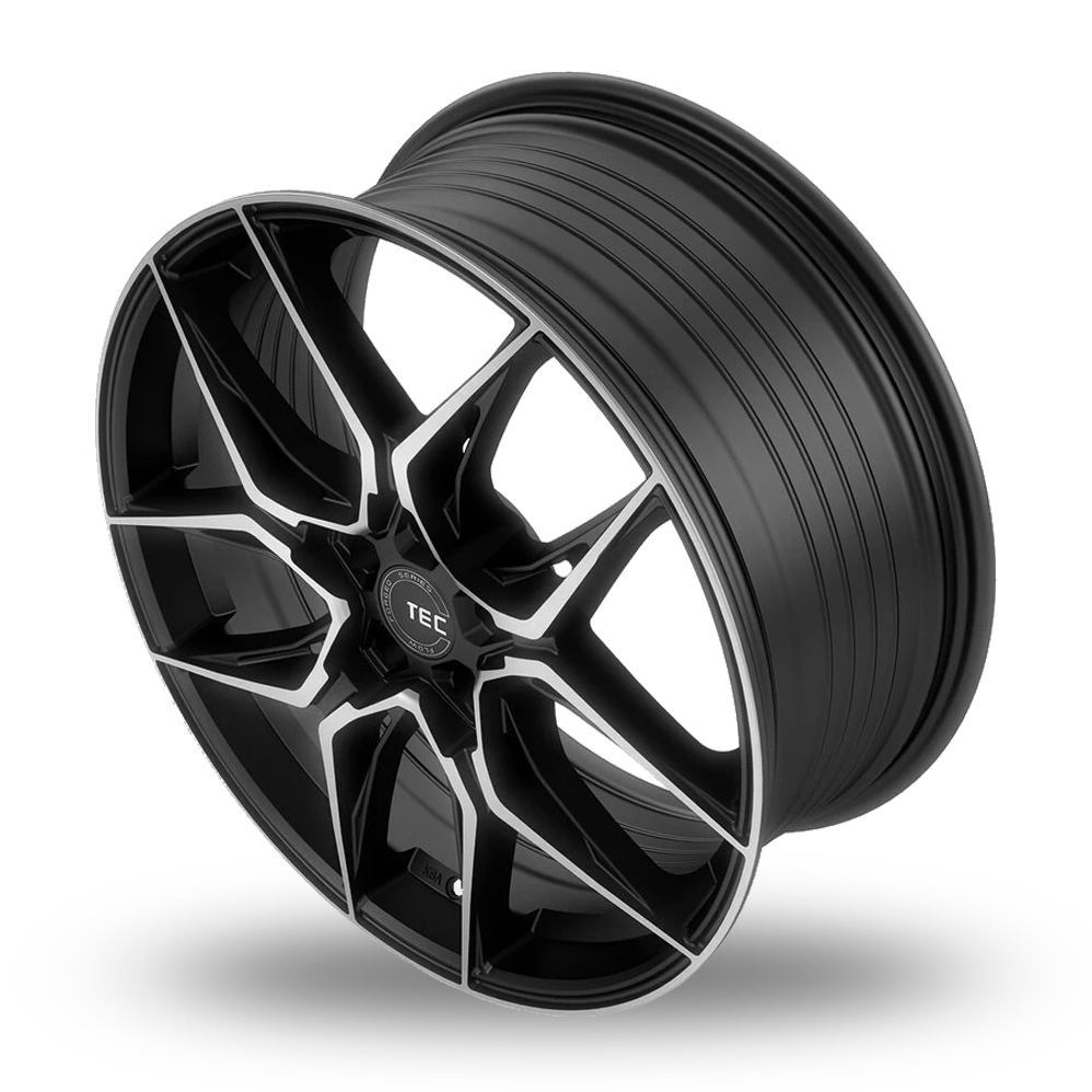 19" TEC Speedwheels GT9 Matt Black Polished Alloy Wheels