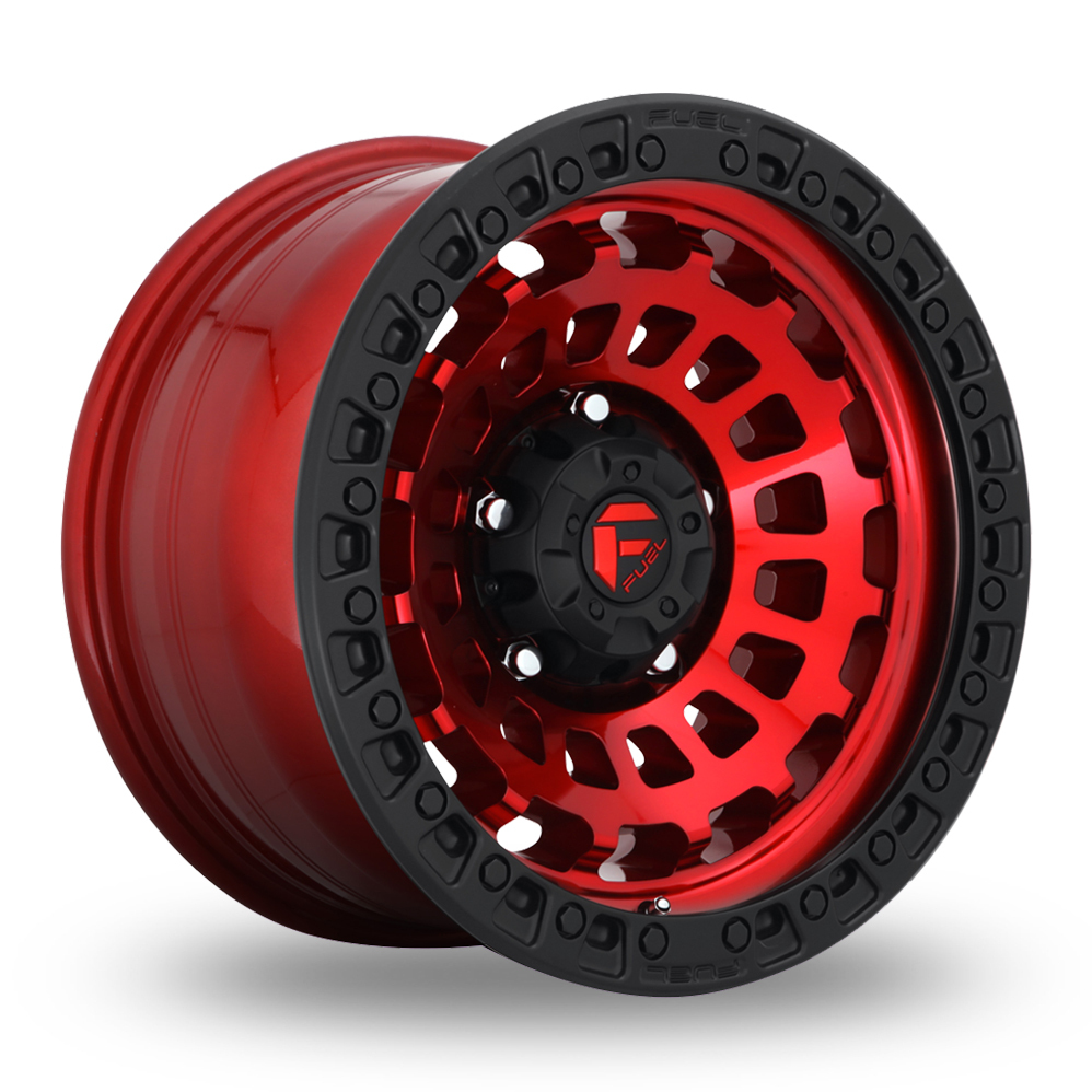 Fuel Off-Road D632 Zephyr (USA Warehouse) Candy Red Black Bead Ring Alloy Wheels