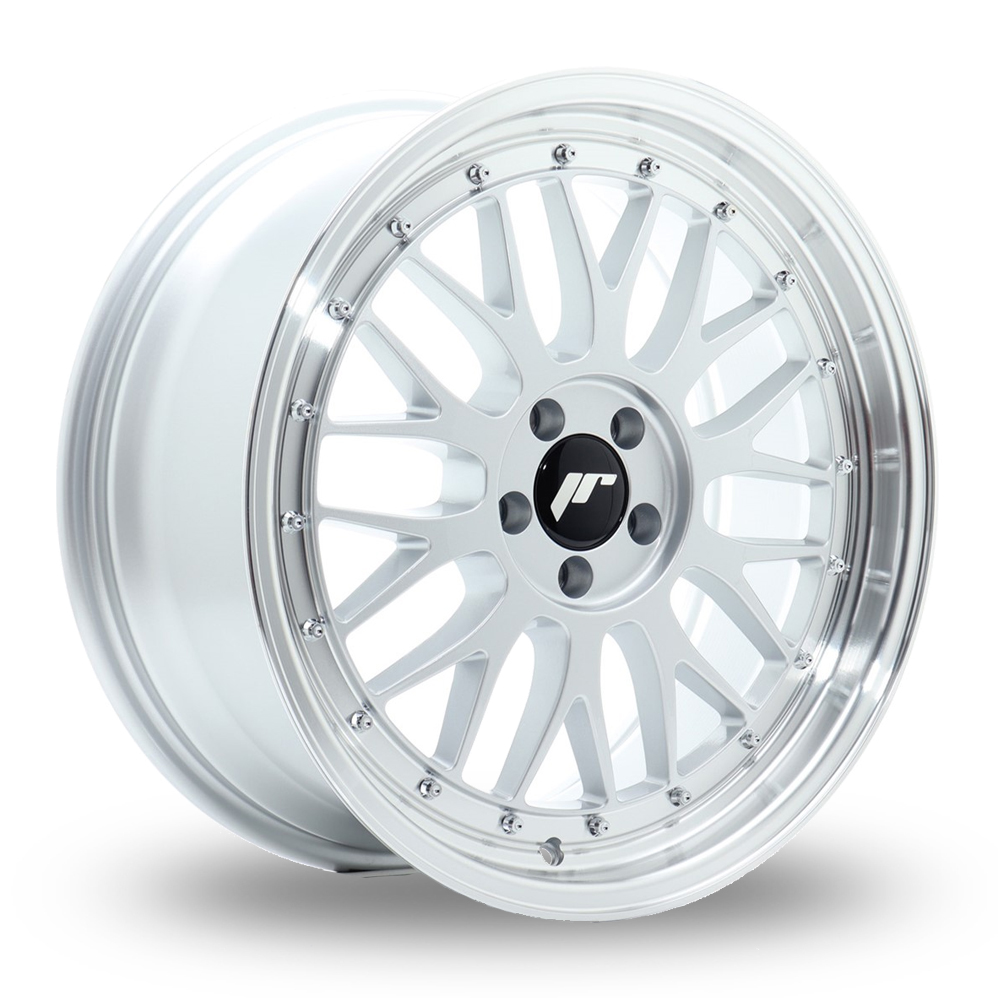 Japan Racing JR23 (8x18) Hyper Silver Machined Lip Alloy Wheels