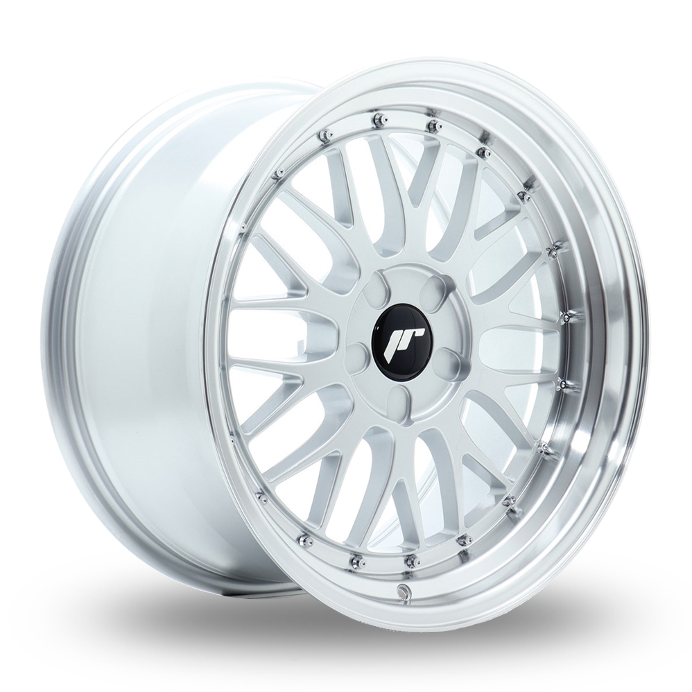 Japan Racing JR23 (9.5x18) (Custom Fitment) Hyper Silver Machined Lip Alloy Wheels