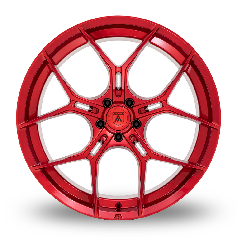 22" Asanti Black ABL-37 Monarch Candy Red Alloy Wheels