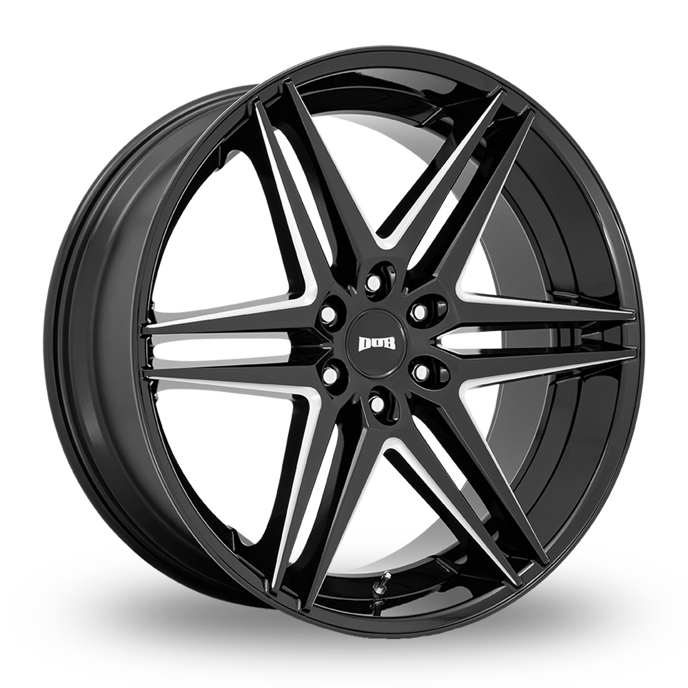 DUB S267 Dirty DOG (USA Warehouse) Glossy Black Milled Alloy Wheels