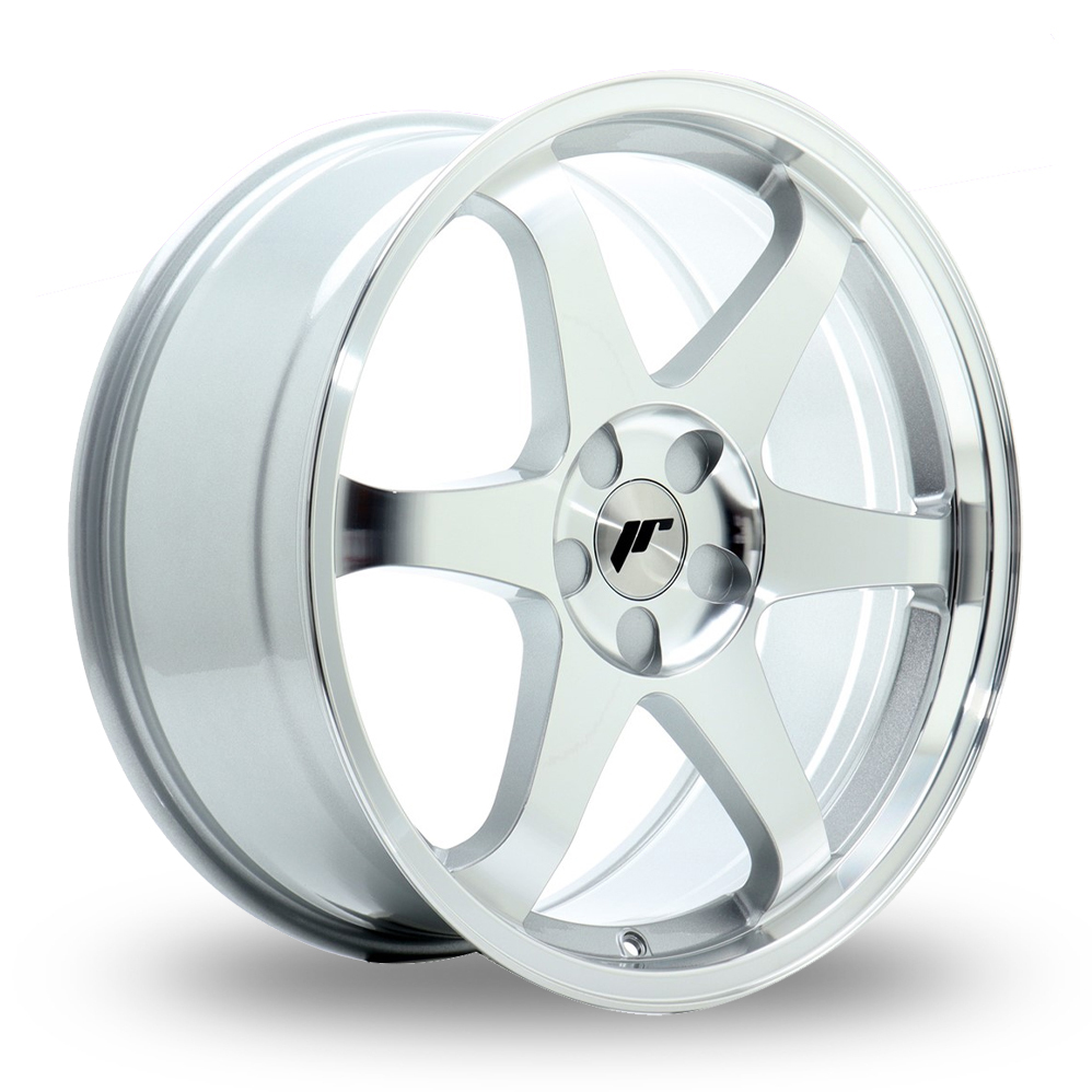 Japan Racing JR3 (8.5x19) (Custom Fitment) Silver Machined Face Alloy Wheels