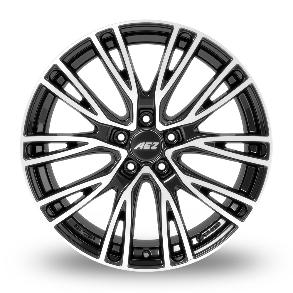 19" AEZ Seattle Black Polished Alloy Wheels