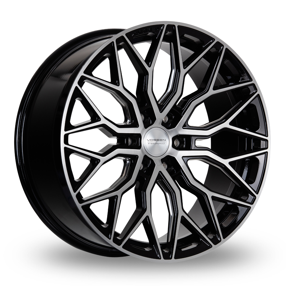 Vossen HF6-3 (9.5x24) (Deep Concave) Brushed Gloss Black Alloy Wheels