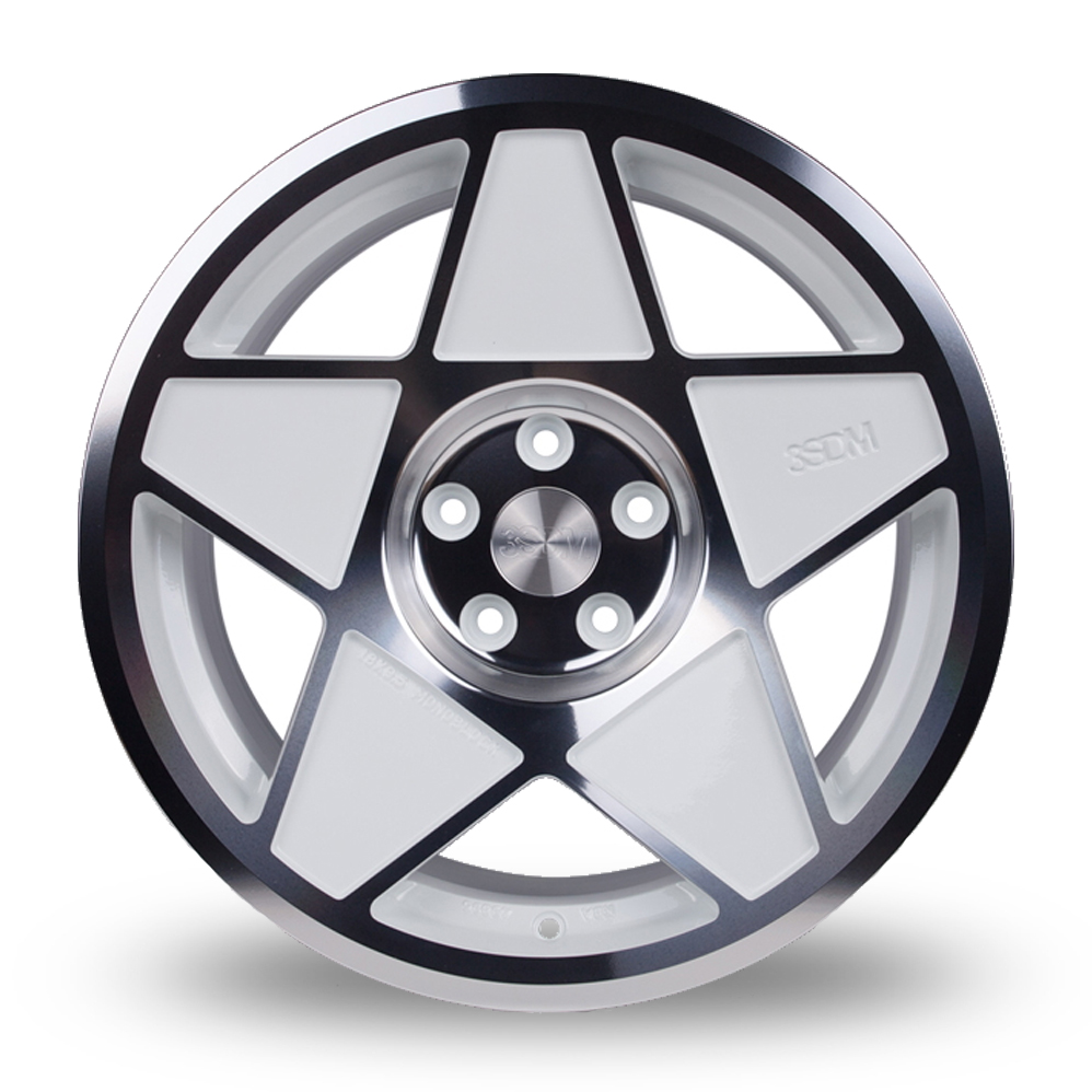 18" 3SDM 0.05-SF White Cut Alloy Wheels