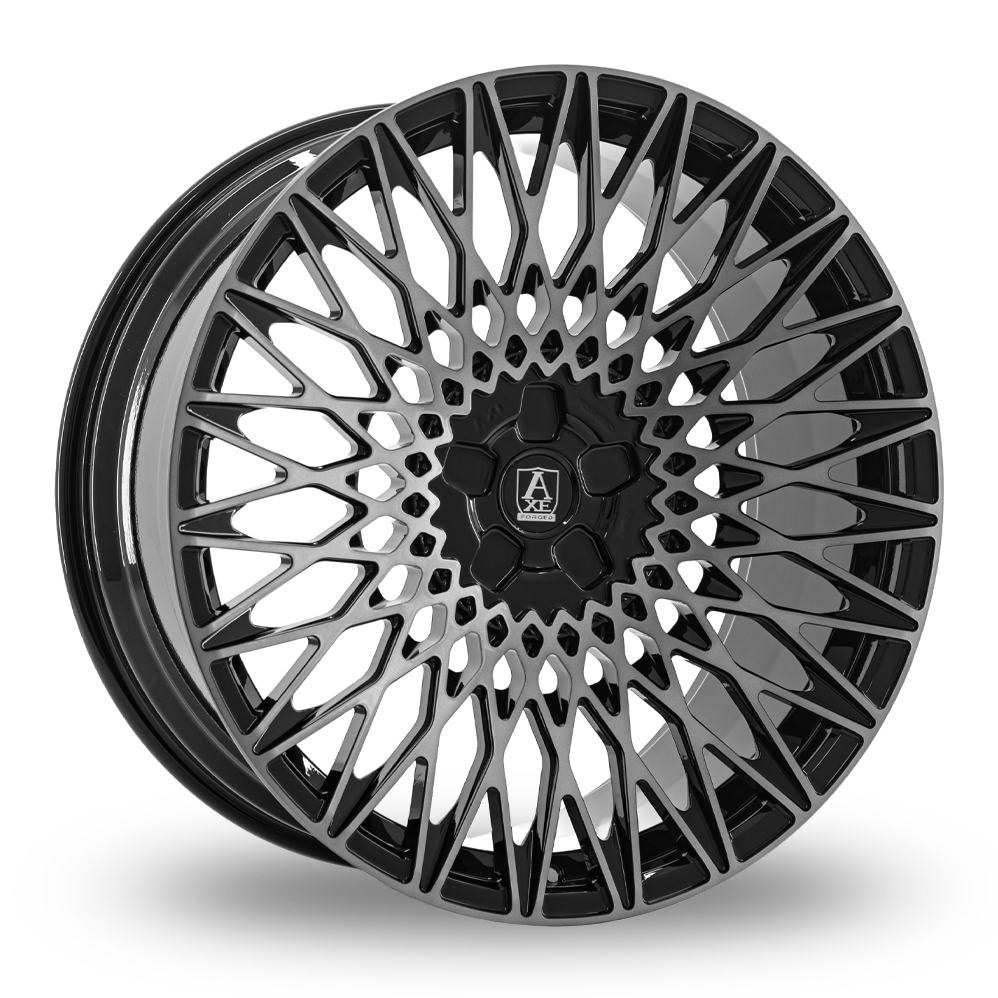 Axe Forged FF7 Gloss Black Polished & Tinted Alloy Wheels