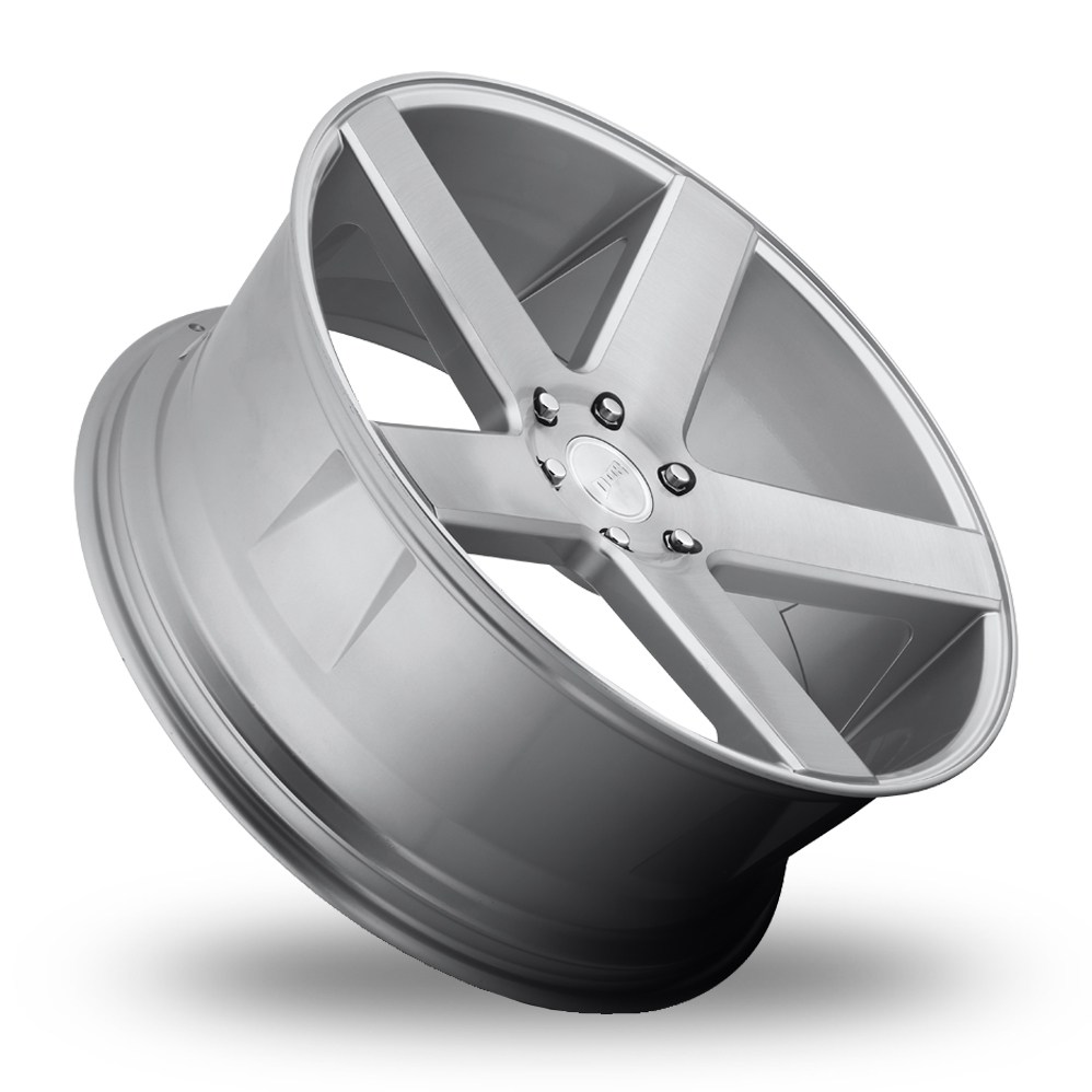 26" DUB S218 Baller Gloss Silver Brushed Alloy Wheels