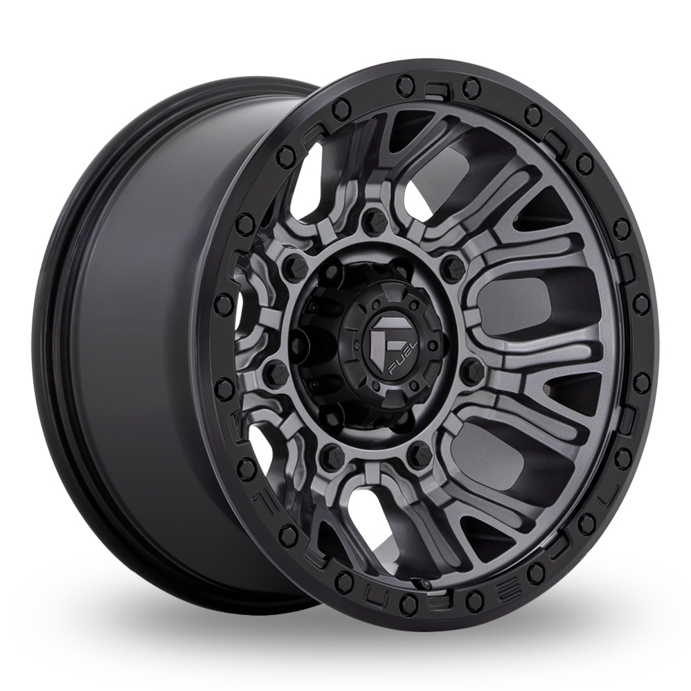 20" Fuel Off-Road D825 Traction Matt Gunmetal With Black Ring Alloy Wheels