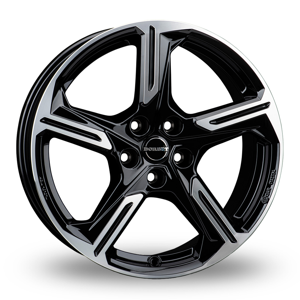 Borbet XE1 Gloss Black Polished Alloy Wheels