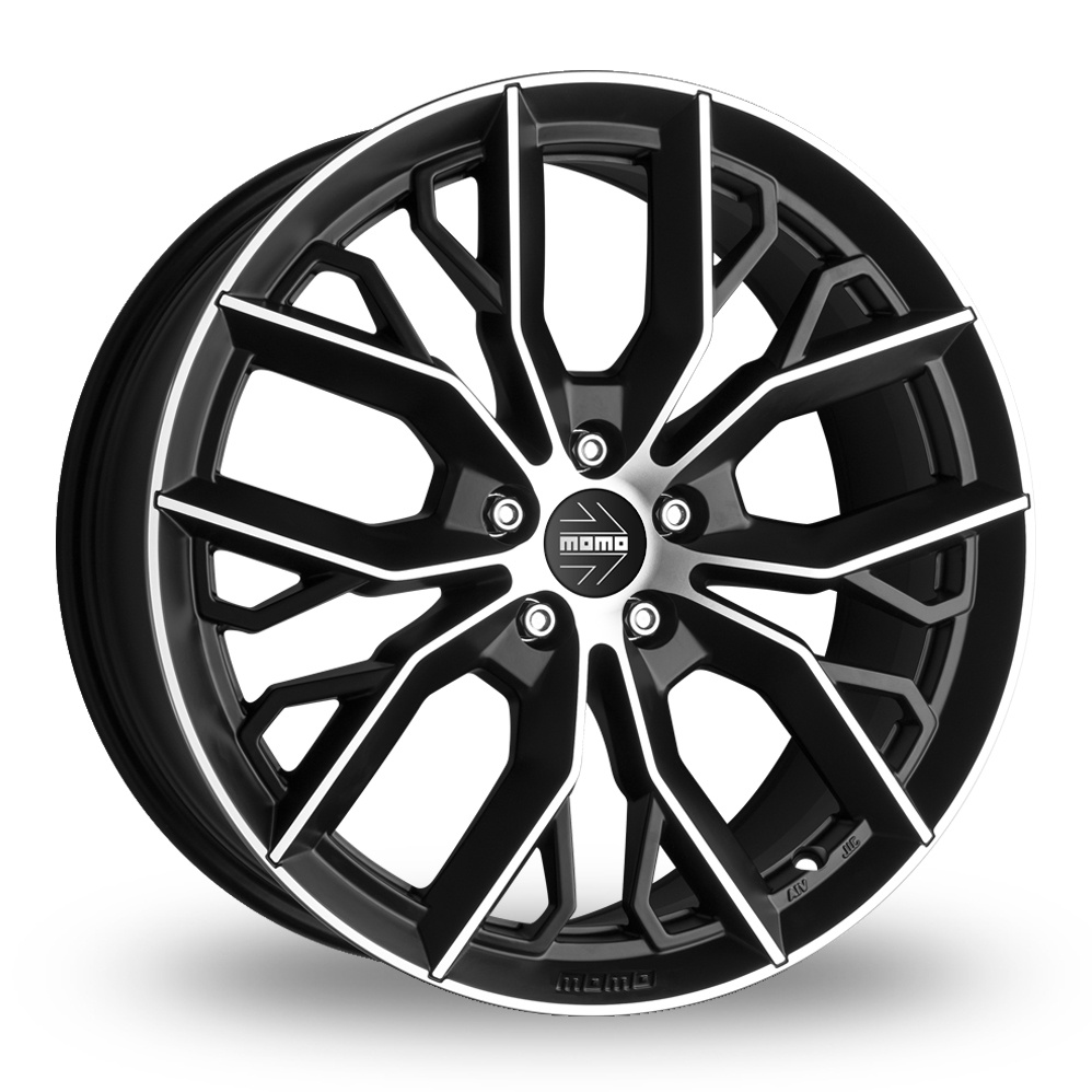 Momo Massimo Matt Black Polished Alloy Wheels