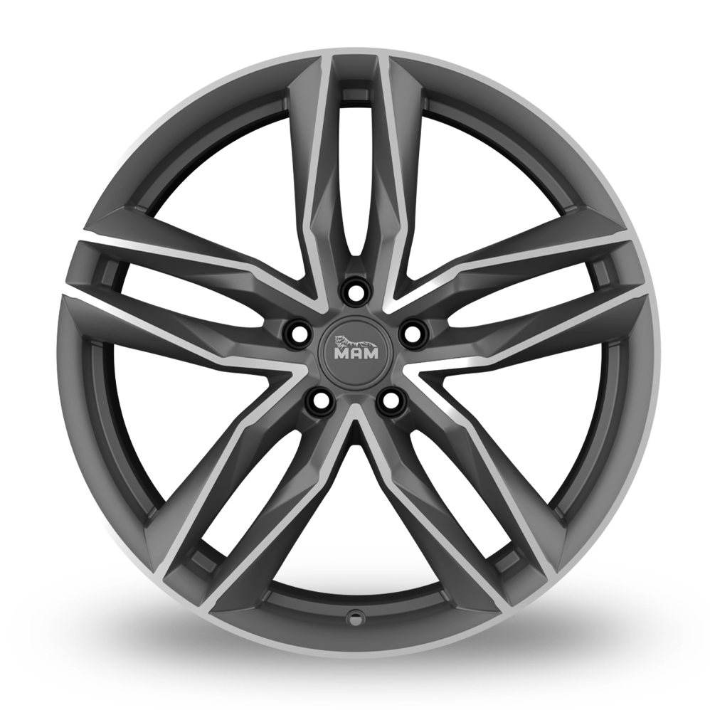 18" MAM RS3 Matt Palladium Polished Alloy Wheels