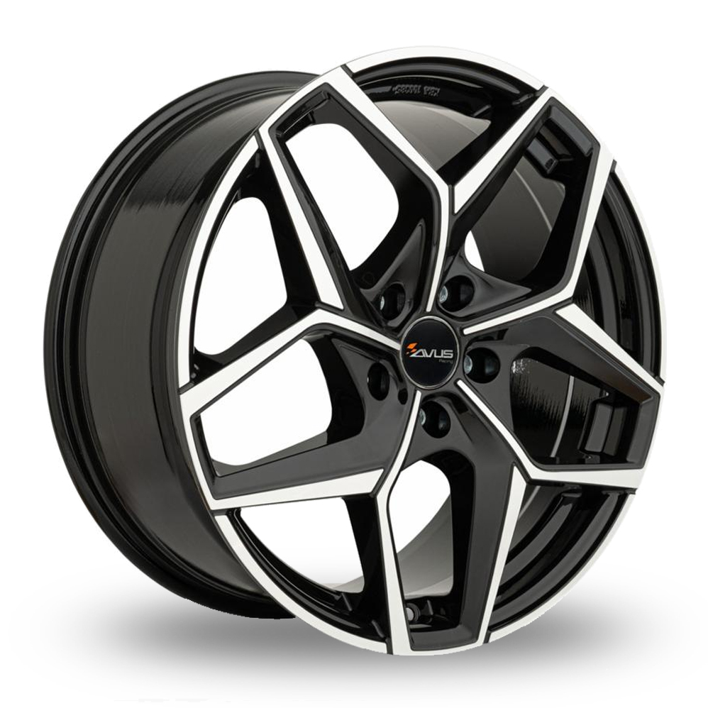 Avus Racing AC-523 Black Polished Alloy Wheels