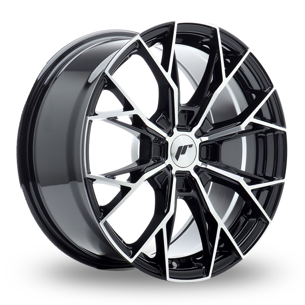 Japan Racing JR49 (8x17) (Custom Fitment) Gloss Black Machined Face Alloy Wheels