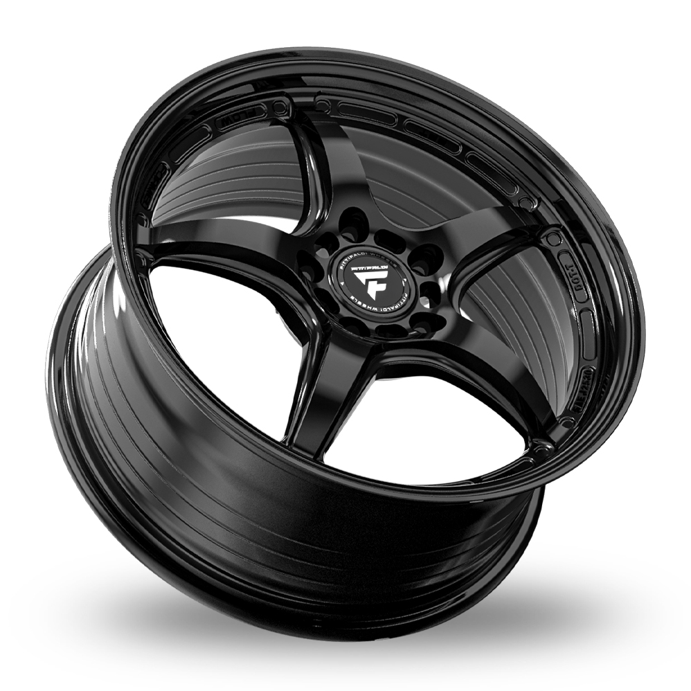 17" Fondmetal FS367 Fittipaldi Gloss Black Alloy Wheels