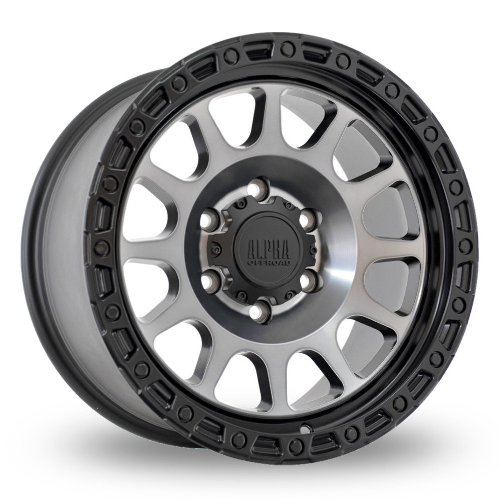 Alpha Off-Road Brawler Satin Black Polished Alloy Wheels