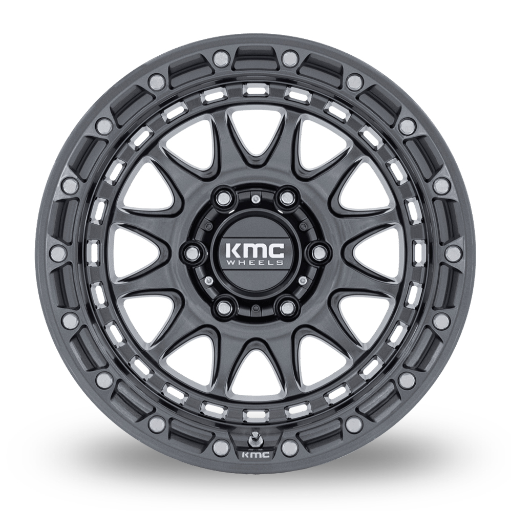 17" KMC KM556 Crux (USA Warehouse) Gloss Gunmetal Alloy Wheels