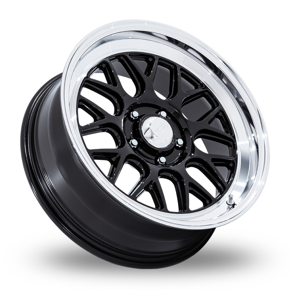 18" American Racing Vintage VN516 G-Force Gloss Black With Diamond Cut Lip Alloy Wheels