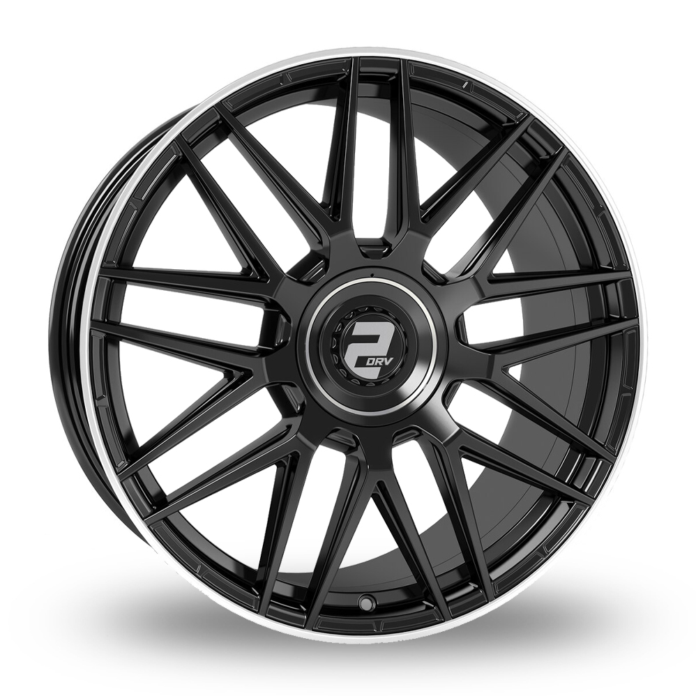 2DRV WH43 Gloss Black Polished Rim Alloy Wheels