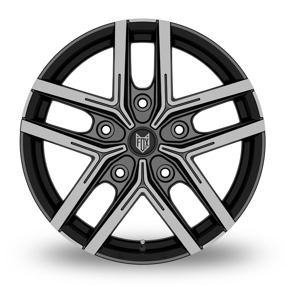 16" Fox Racing WX5 Gloss Black Polished Alloy Wheels