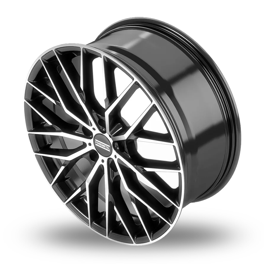 19" Fondmetal Makhai Gloss Black Machined Alloy Wheels