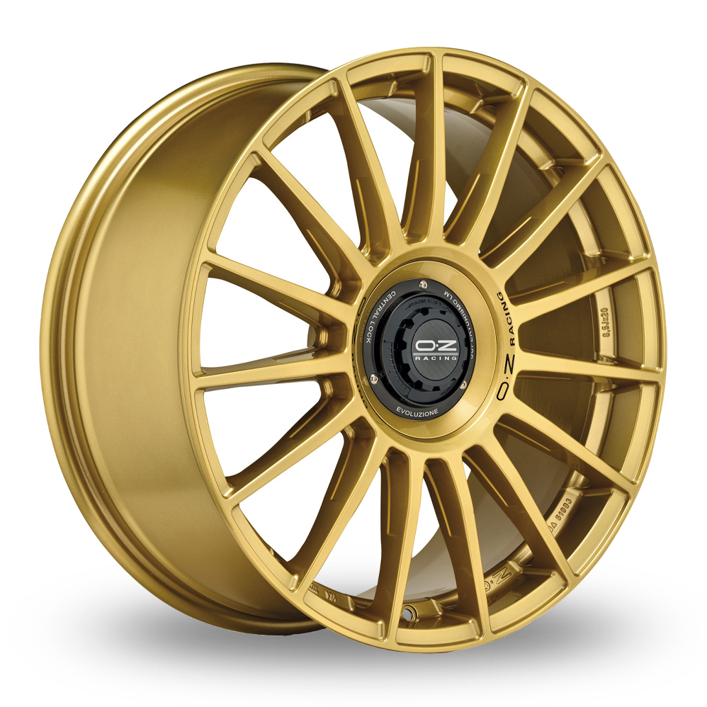 OZ Racing Supertur Evoluzione Race Gold Black Lettering Alloy Wheels