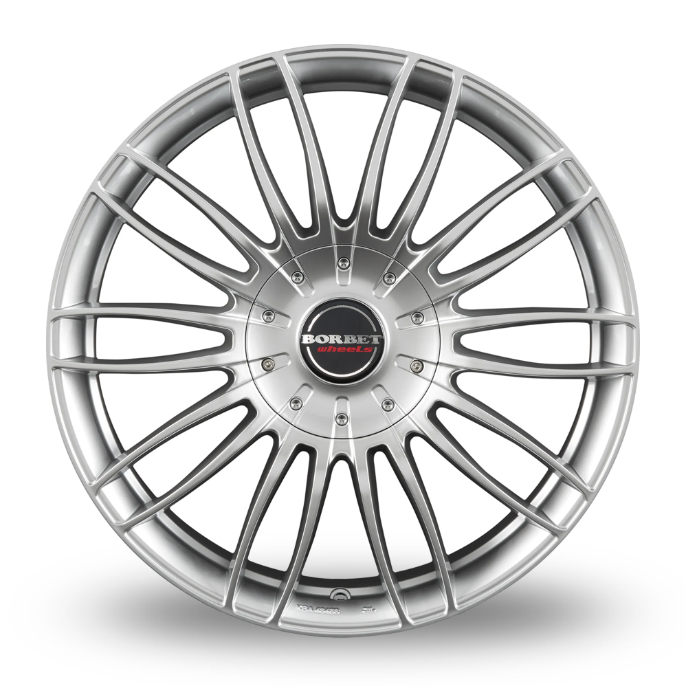 20" Borbet CW3 Sterling Silver Alloy Wheels
