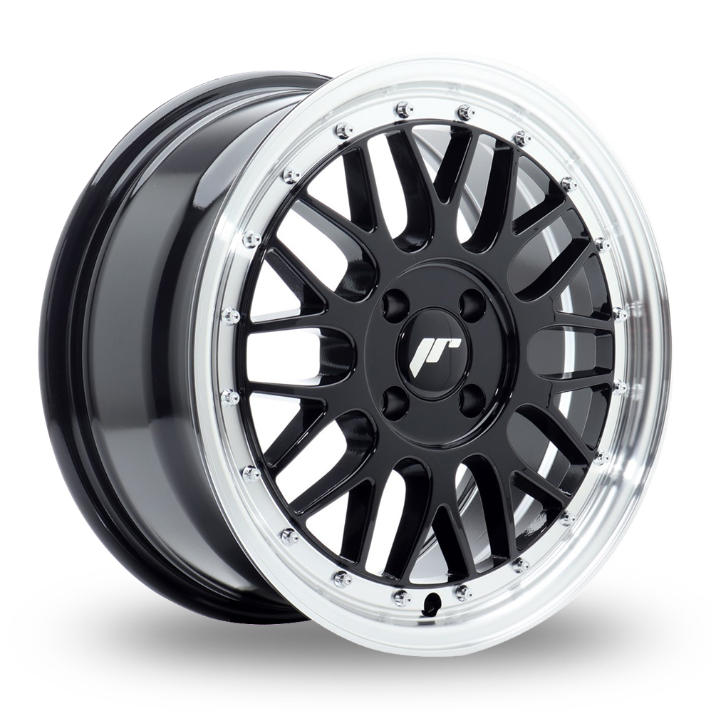 Japan Racing JR23 (7x16) Gloss Black Machined Lip Alloy Wheels