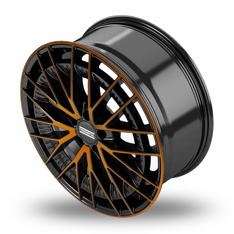 18" Fondmetal Kari Gloss Black Bronze Machined Alloy Wheels