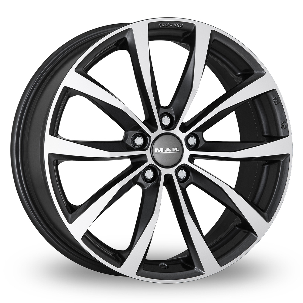 17 Inch MAK Wolf Gun Metal Mirror Face Alloy Wheels