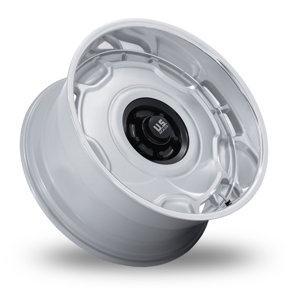 20" US Mags UC146 Arlington (USA Warehouse) Silver Matt Black Cap Polished Rim Alloy Wheels