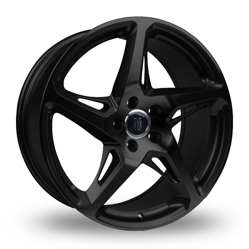 8x18 5x112 ET42 River R4 (Satin Black) (73.1cb) (765kg Load) Alloy Wheels