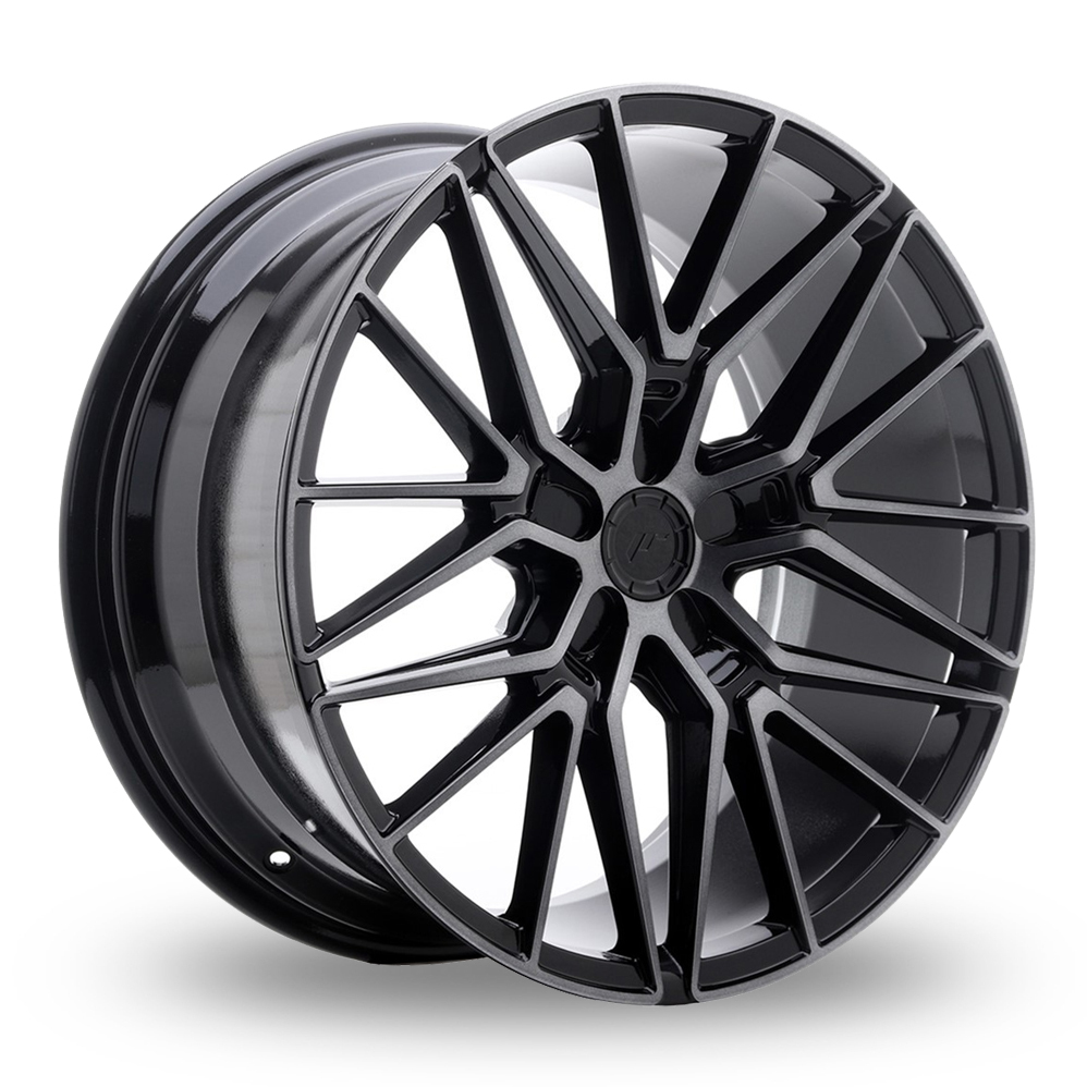Japan Racing JR38 (9x20) (Custom Fitment) Black Machined Tinted Face Alloy Wheels